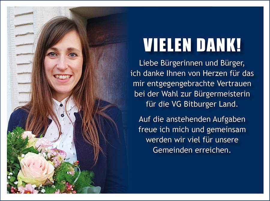 Janine Fischer - Ihre Bürgermeisterin für das Bitburger Land